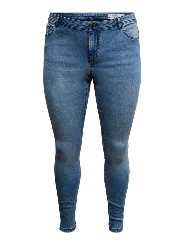 Slim Fit Jeans in Medium Blue Denim