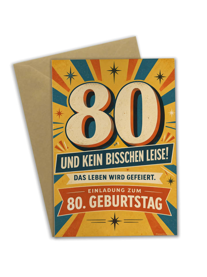 Geburtstagskarte Geburtstagseinladungskarte ret... in Weiß