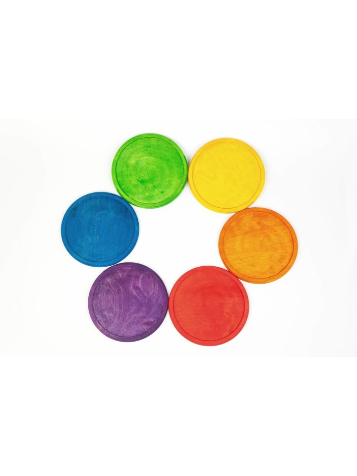 6 Regenbogen Teller - ab 0 Monaten
