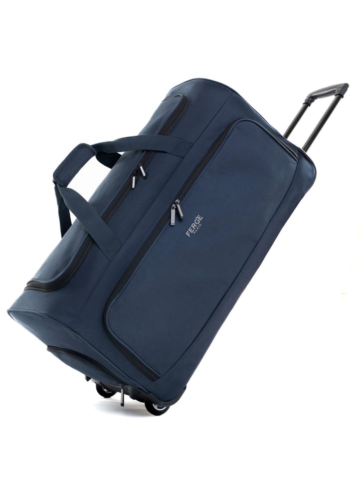 Reisetasche mit Rollen wasserabweisend Reisetasche mit Rollen groß Paris in blau