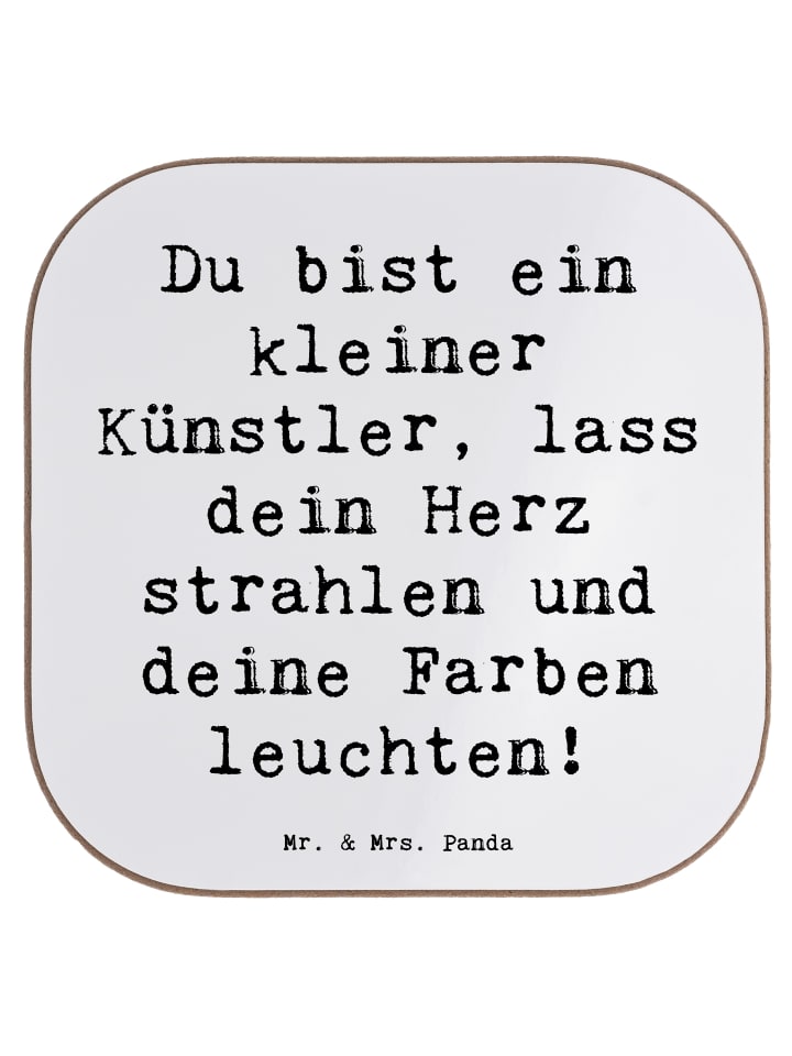 Bierdeckel Spruch Die Freude an der Kreativität... in Weiß