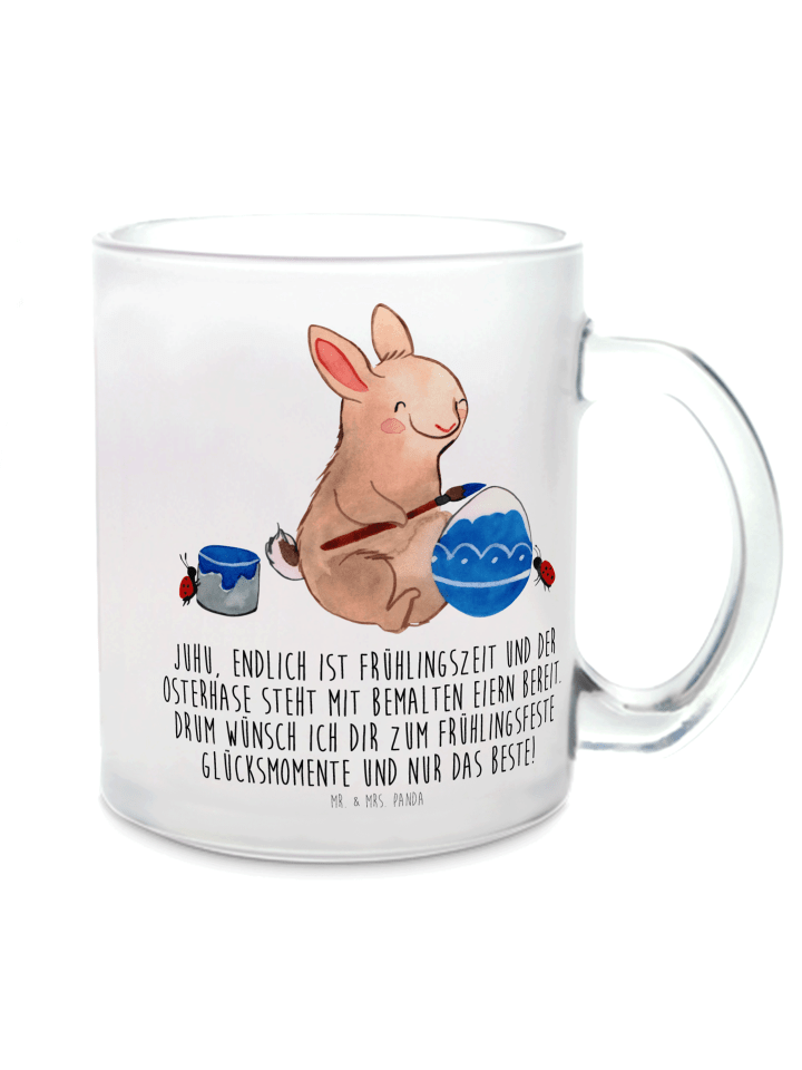 Kaffeebecher Hase Marienkäfer mit Spruch in Transparent