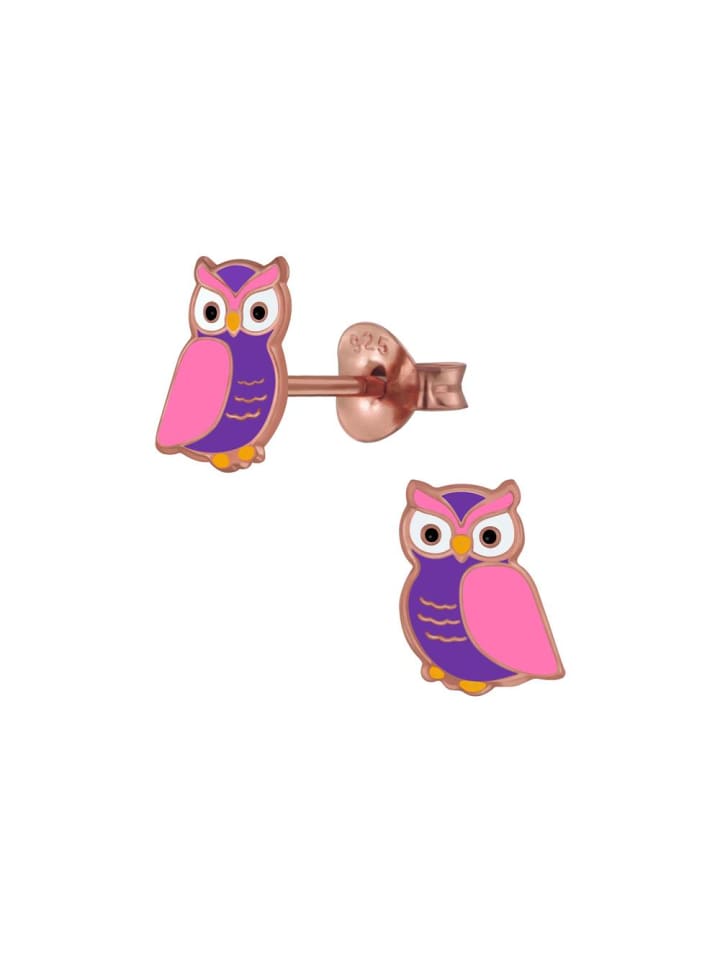 Kinder-Ohrstecker in Lila / pink