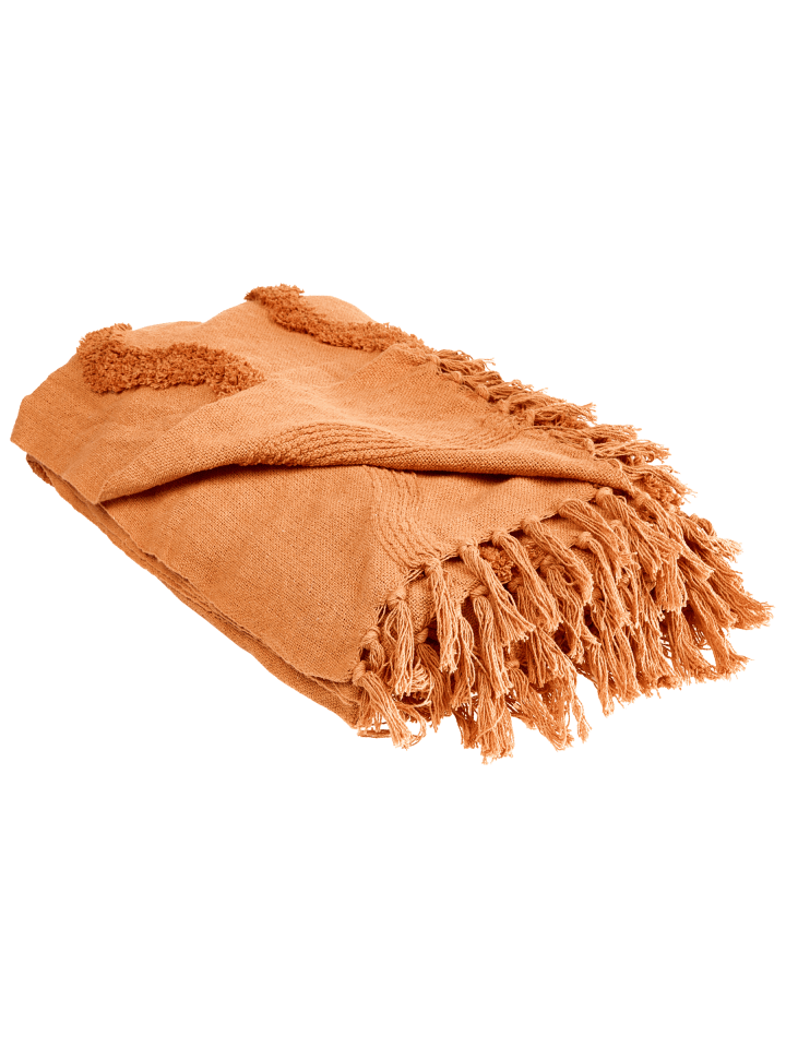 Kuscheldecke KHARI in Orange - (W) 200 x (H) 1 x (L) 200 cm
