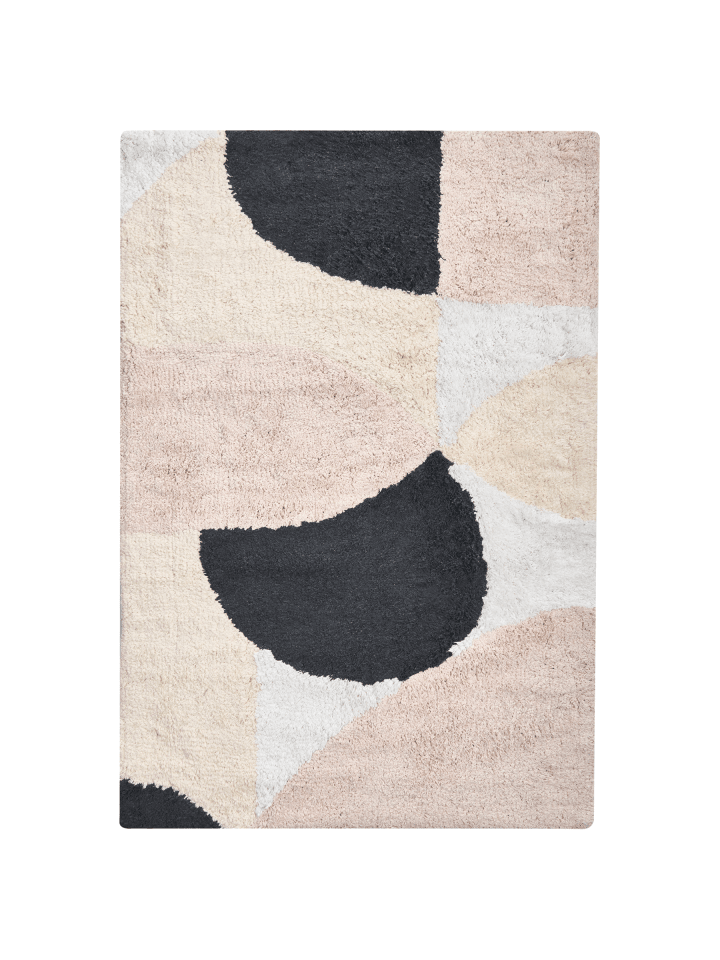 Badematte SANOLI in Beige/Schwarz/Weiß - (W) 60 x (L) 90 cm