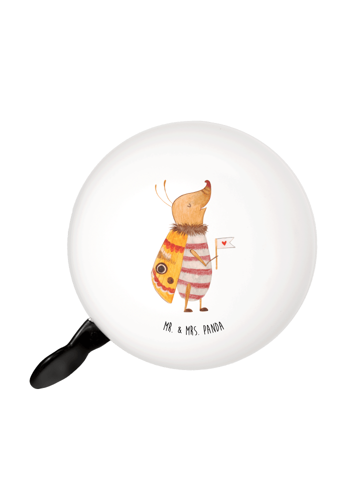 Klingel Fahrrad Nachtfalter Fähnchen ohne Spruch in Weiß