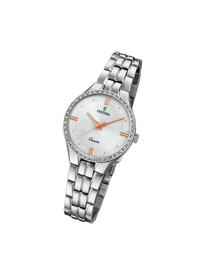 Analog-Armbanduhr Festina Mademoiselle silber klein (ca. 29mm)