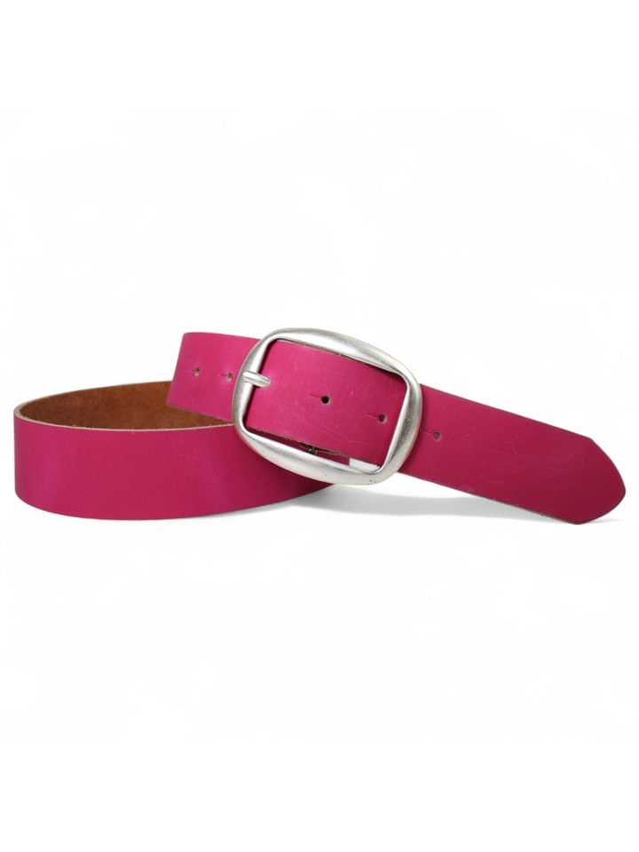Ledergürtel in Pink