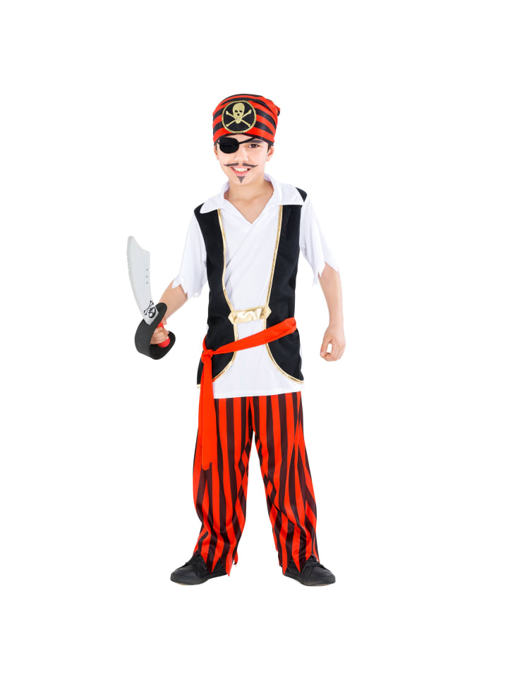 Seeräuber/Freibeuter, in rot, Bequeme Jersey-Stretch-Hose mit Gummizug