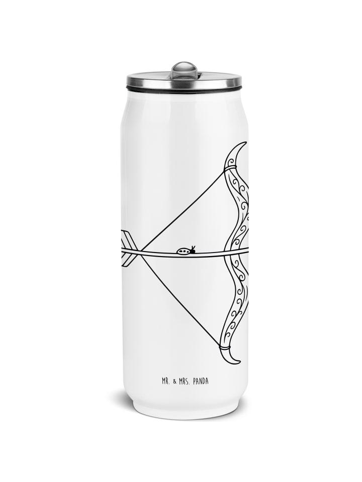 Wasserflasche Sternzeichen Schütze ohne Spruch in Weiß