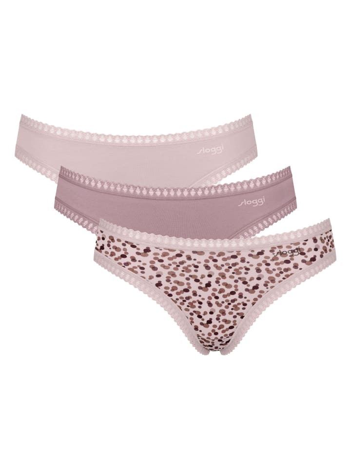 Slip 3er Pack in Rosa