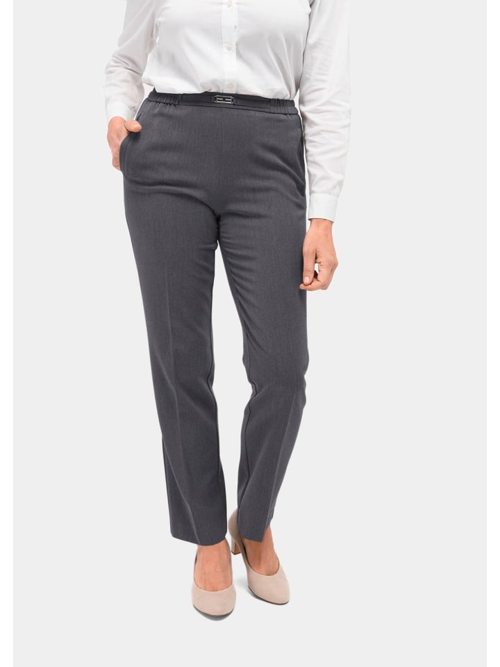 Professlanhose mit Zierteil in grau / melange