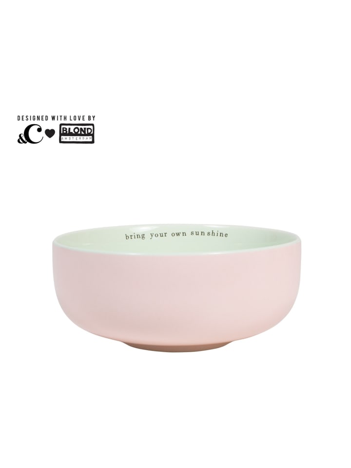 Schale Bringe deinen eigenen Sonnenschein in Rosa - 14cm
