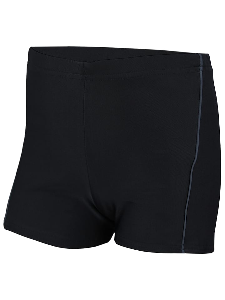 Jungen Badehose Gestreift mit Motiven in schwarz/grau