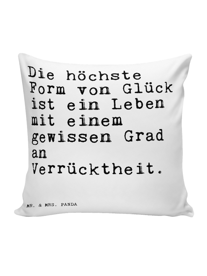 Kopfkissen Die höchste Form von... mit Spruch in Weiß