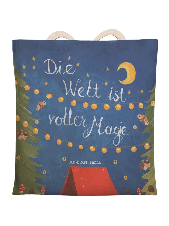 Shopper Bag Die Welt ist voller Magie mit Spruch in Bunt