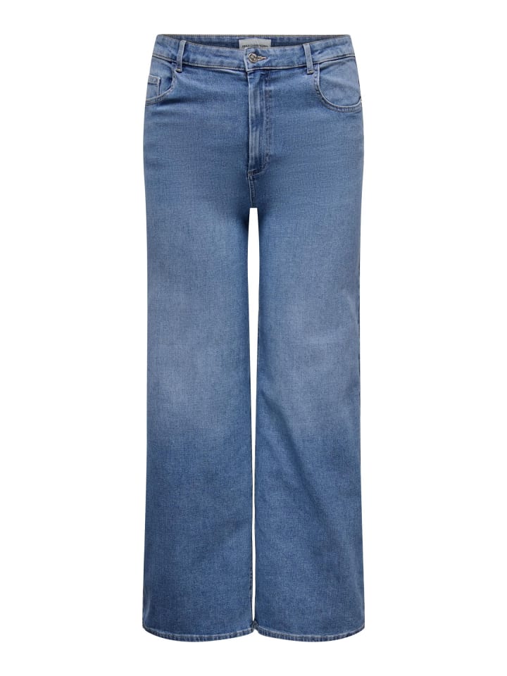 Jeans mit weitem Bein in Light Blue Denim