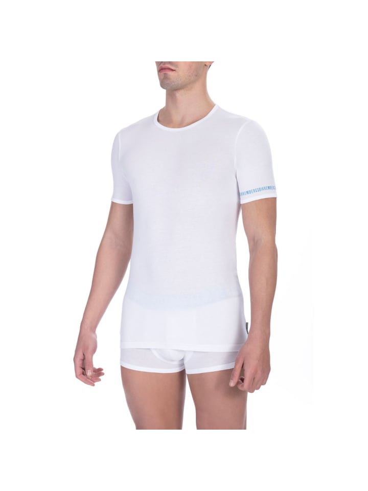 Weiß Baumwolle Herren T-Shirt