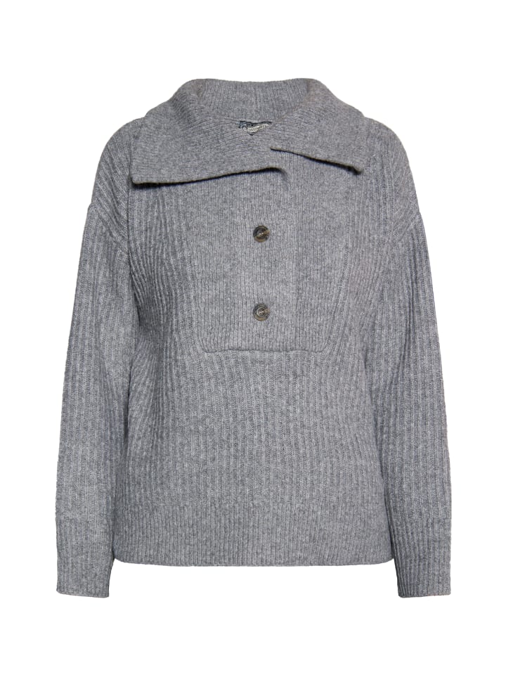 Damen Strickpullover in Grau Melange