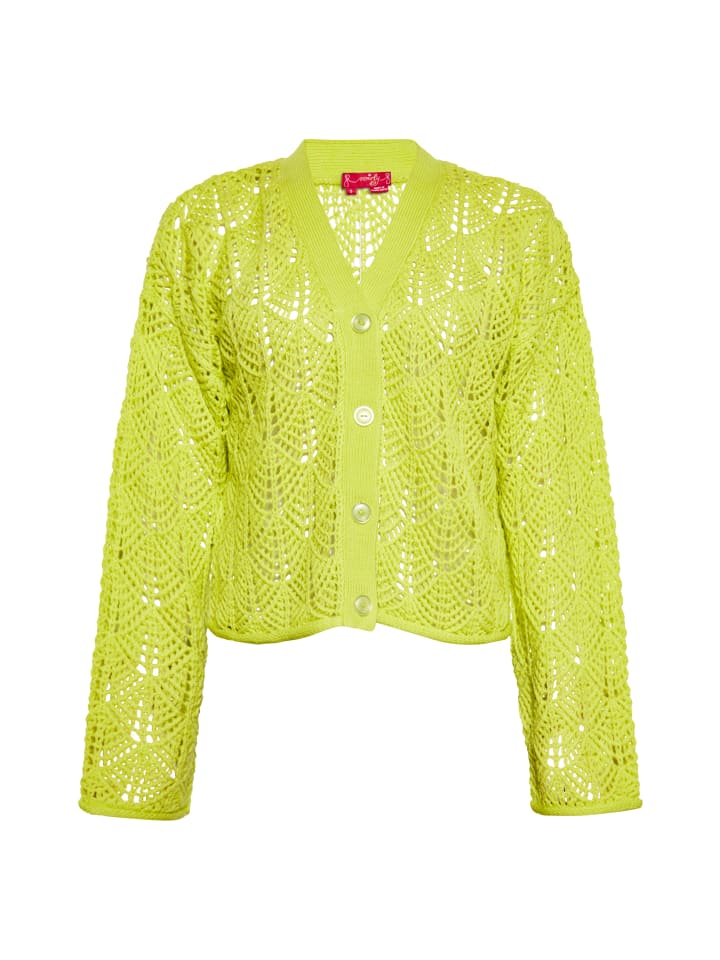 Damen Cardigan in Limette