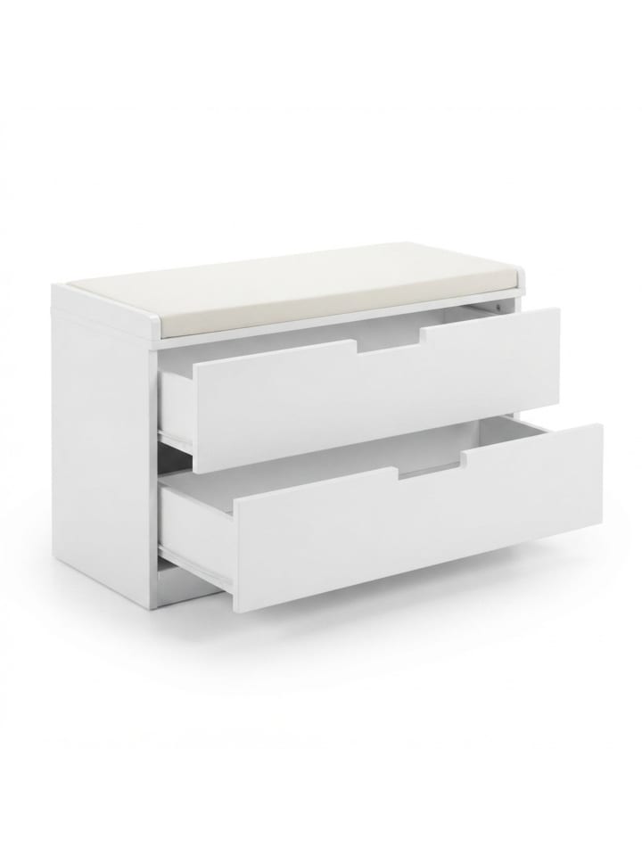 Sitzkommode in Weiß - (B)87 x (H)48,5 x (T)38 cm