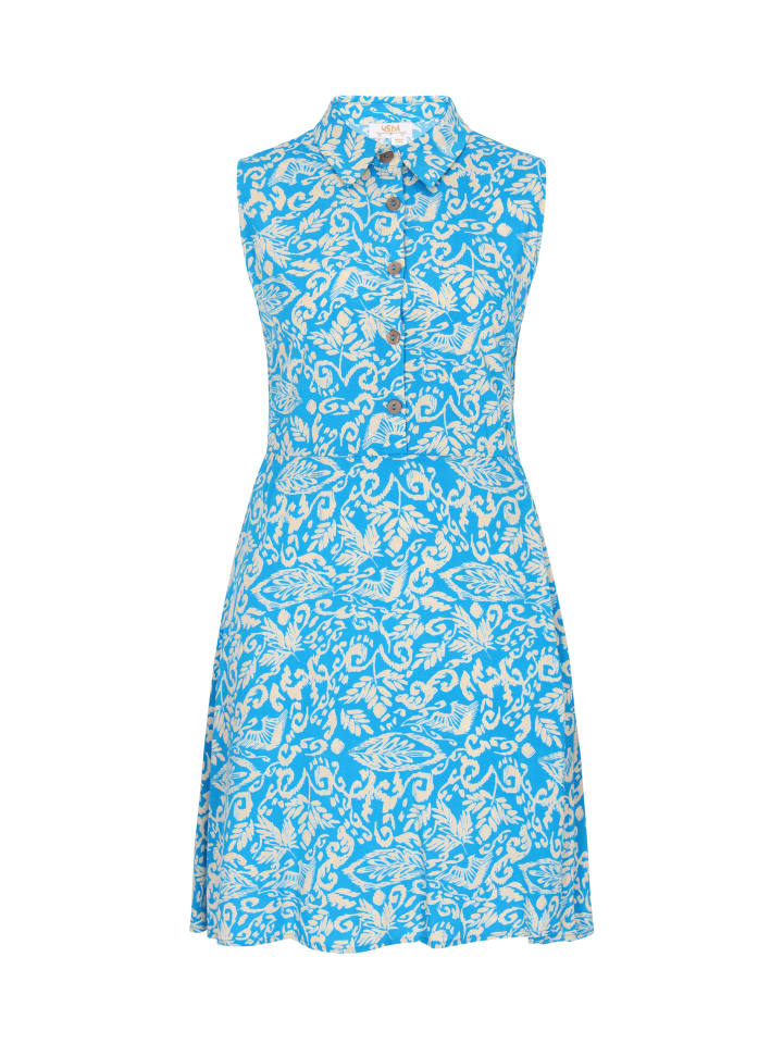 Women Dress in blue offwhite