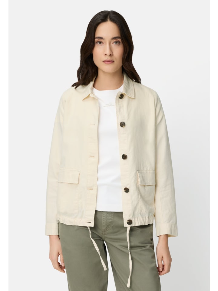 Leichter Blazer aus einem Leinenmix in Weiß