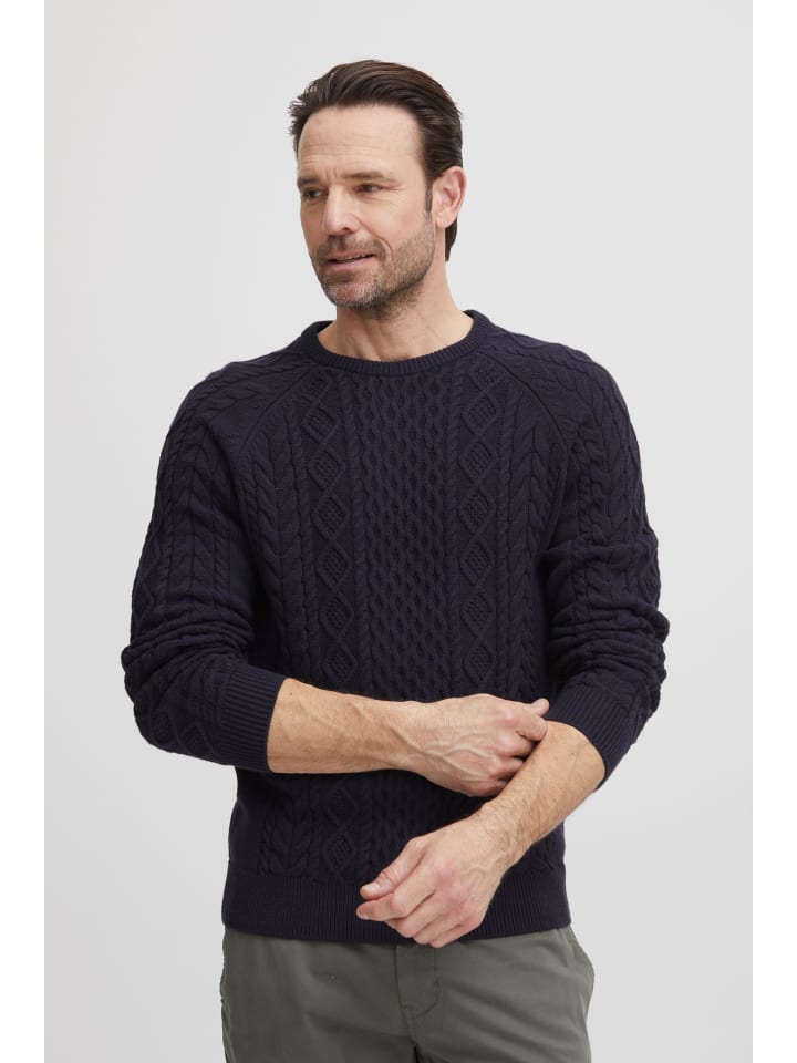 Strickpullover FQKyle in Dunkelblau