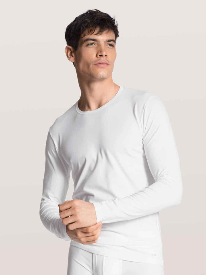 Langarmshirt in Weiss