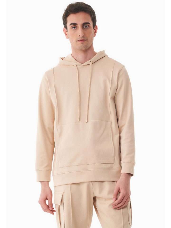 Hoodie "MOR17608" in Zartbeige