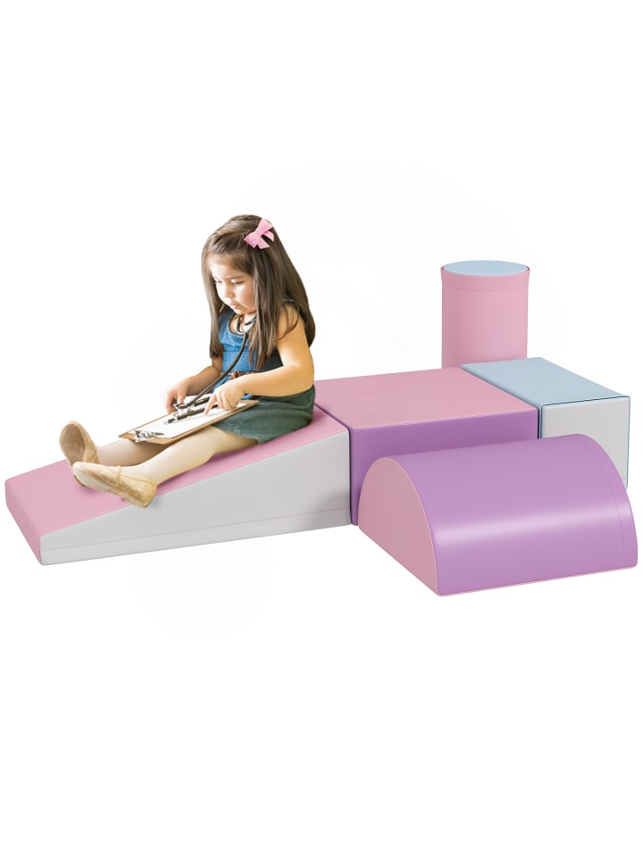 Bausteinset in Rosa 40,6L x 40,6B x 20,3H cm