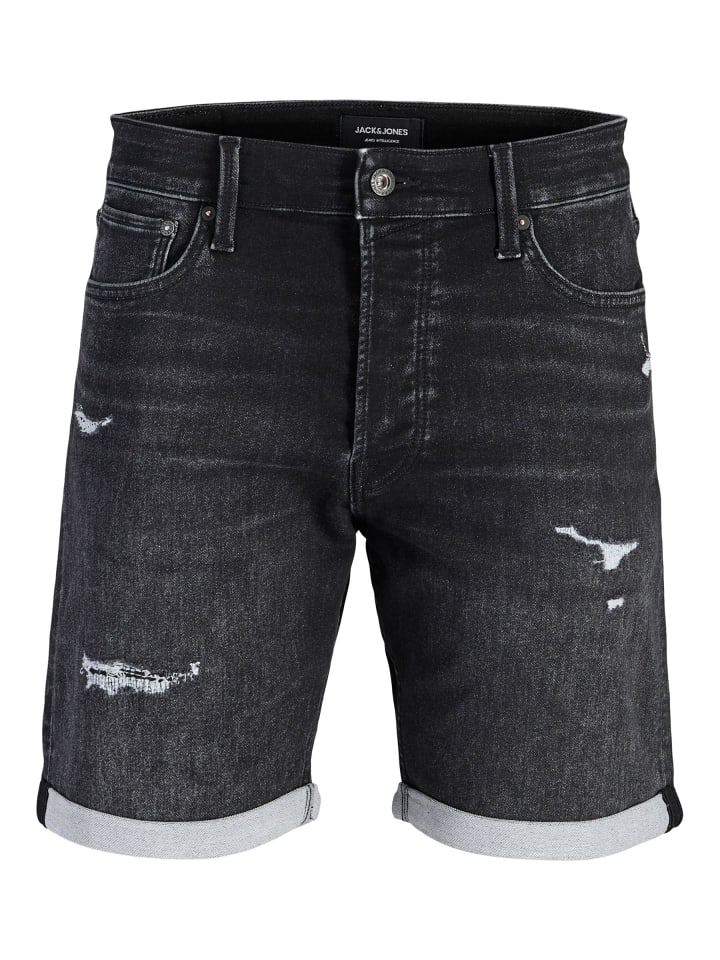 Jeans-Shorts in Black Denim