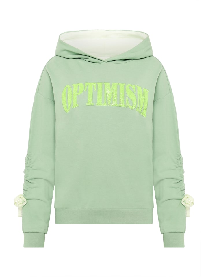 Hoodie mit Kapuze in Patch Mint/Yellow
