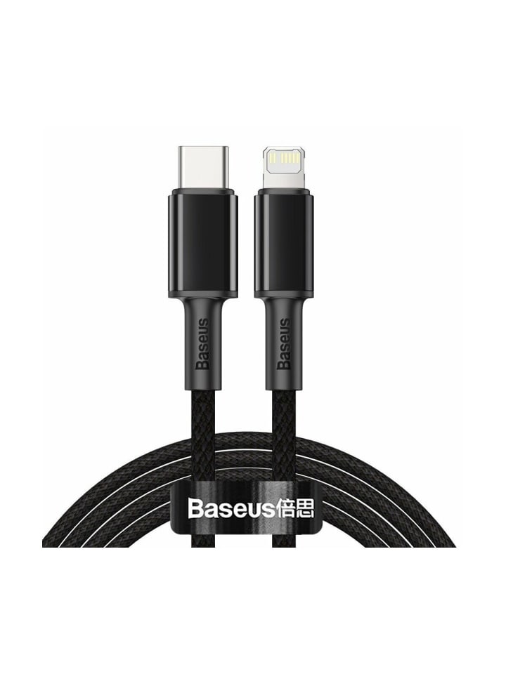 Baseus Geflochtenes Kabel Typ-C auf Lightning, PD, 20W, 2m (Schwarz)