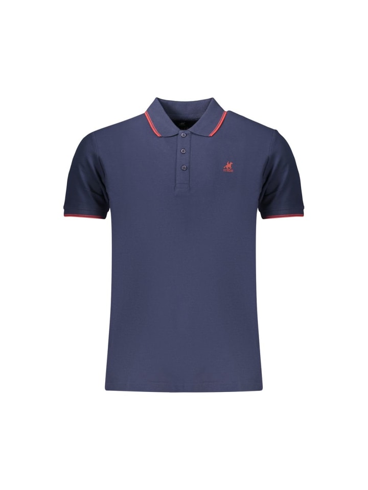 Blau Baumwolle Herren Polo