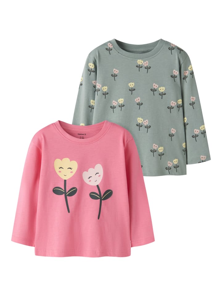 2er-Pack Langarmshirt Nmfvelda in flowering ginger