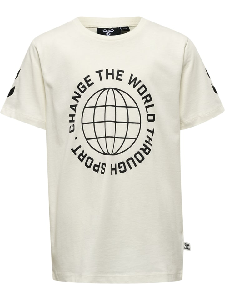 T-Shirt Hmlglobal Kinder in MARSHMALLOW