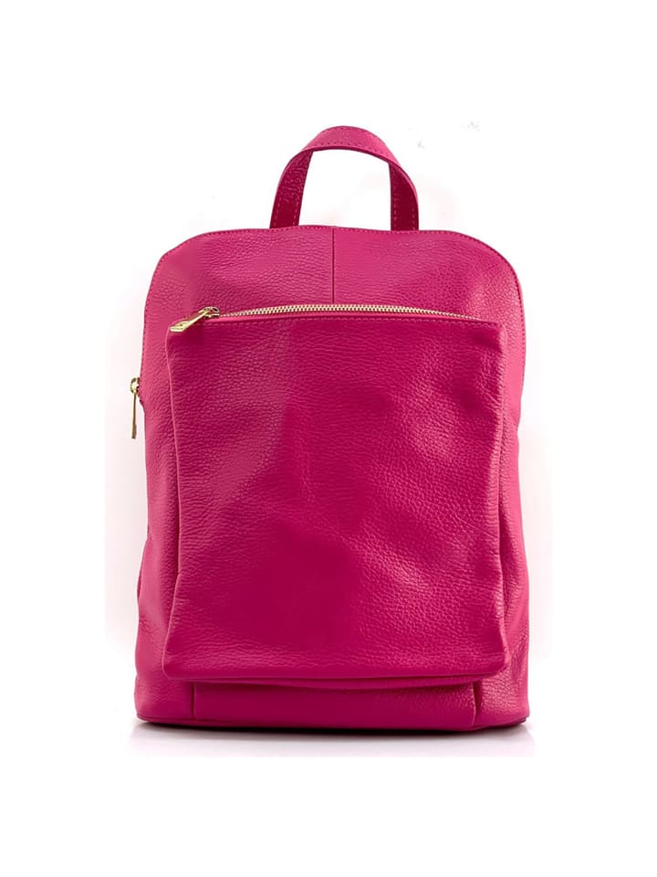 Florence Cityrucksack Leder fuchsia, pink ca. 30cm