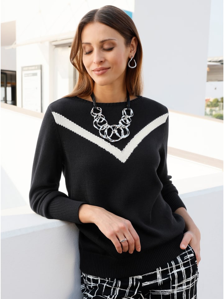 Strickpullover in schwarz