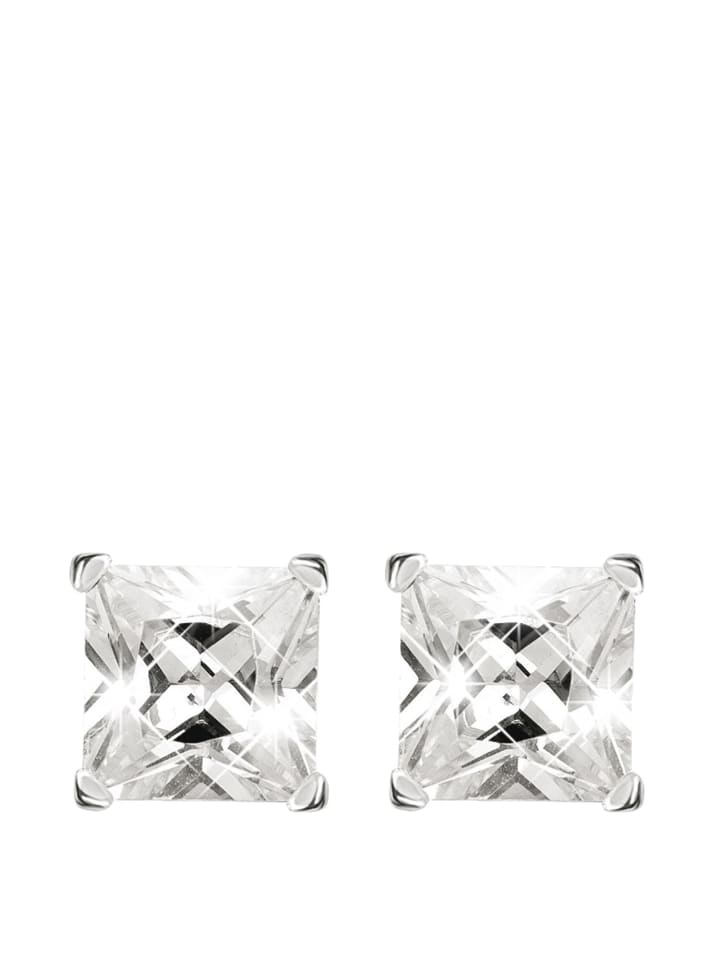 925 Silber Ohrringe Quadratisch
