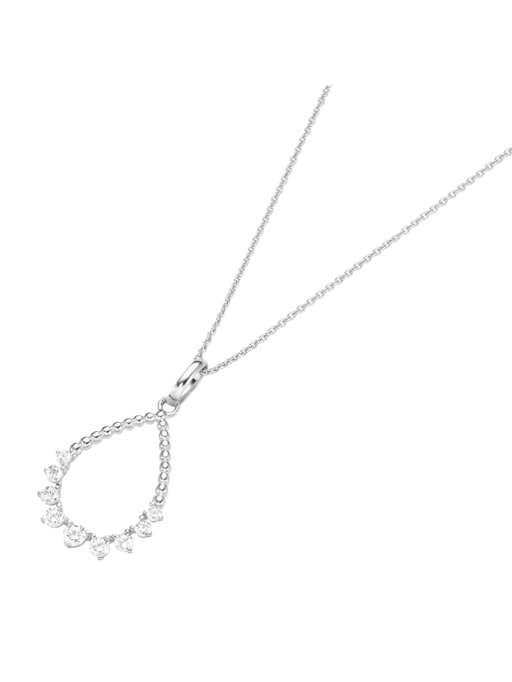 Smart Jewel Kette Tropfenförmig Mit Zirkonia Steinen, Silber 925 in Silber  günstig kaufen | limango