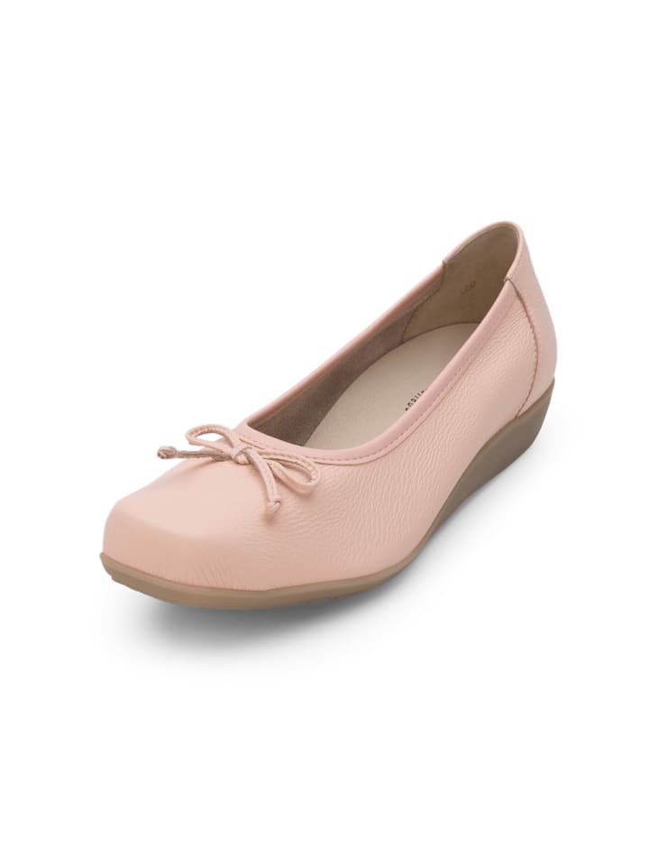 Hirschleder Ballerinas in zartrosa