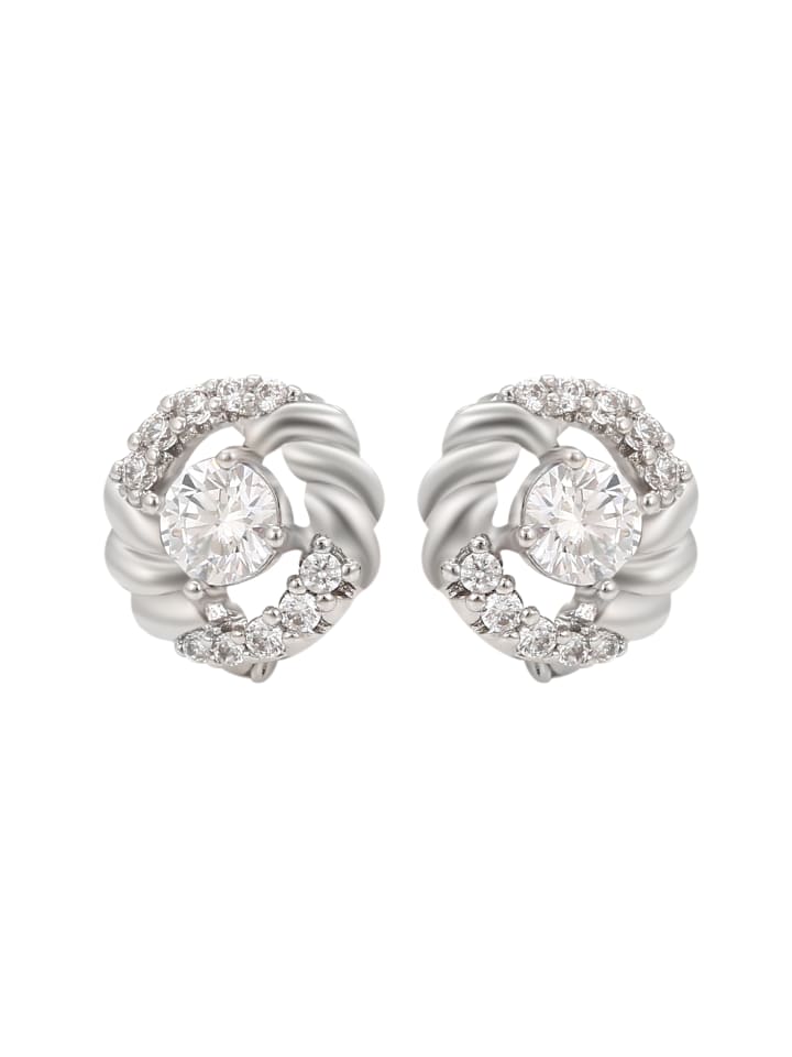 Women Drop Earrings in Silver White