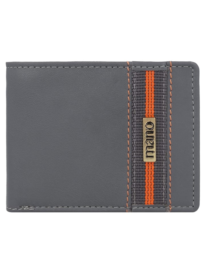 Don Leonardo Geldbörse RFID Leder 10 cm grau