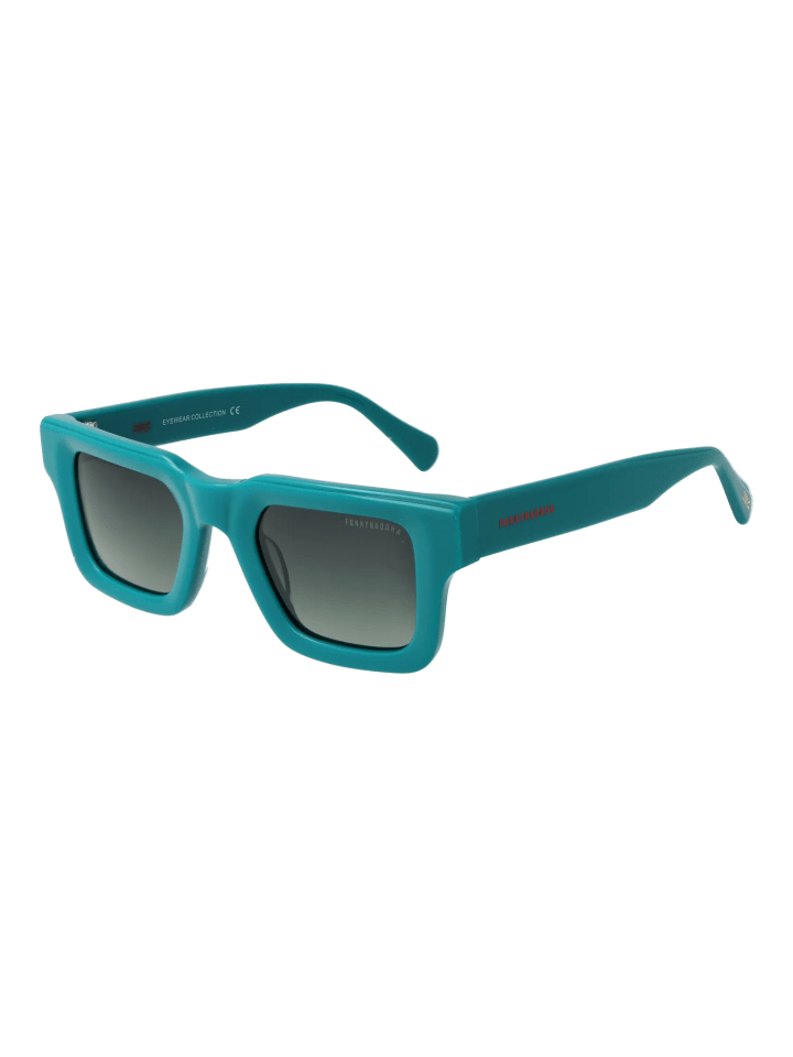 Frauen Sonnenbrille Rechtwinklig Türkis