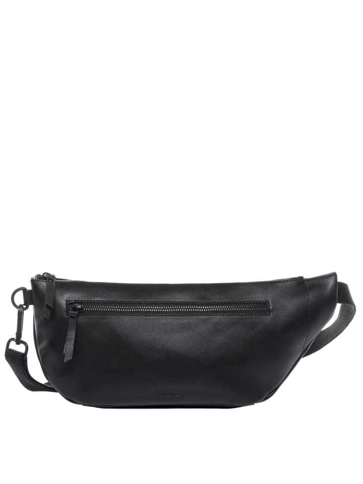 Leder-Hüfttasche echt Leder Hip Bag groß | Ledertasche schwarz NORI in schwarz