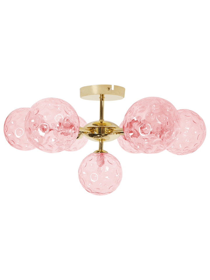 Deckenleuchten ANADYR in Rosa/Gold - (W) 52 x (H) 28 x (L) 52 cm