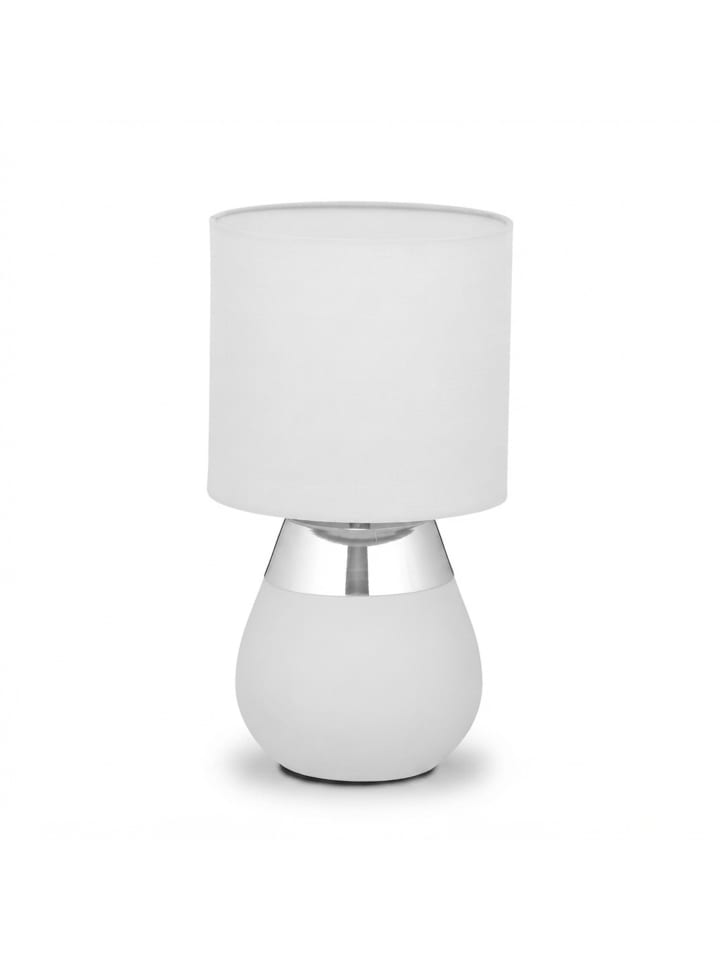 Tischlampe in Grau/ Silber - (H)32 x Ø 18 cm