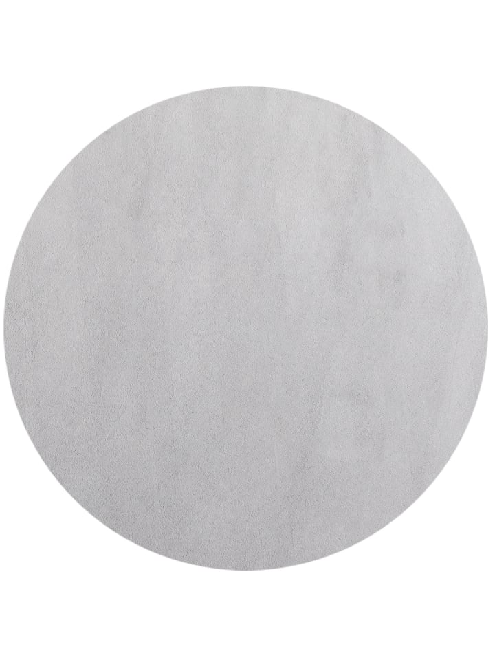 Kurzflor Teppich Silvia in Silber