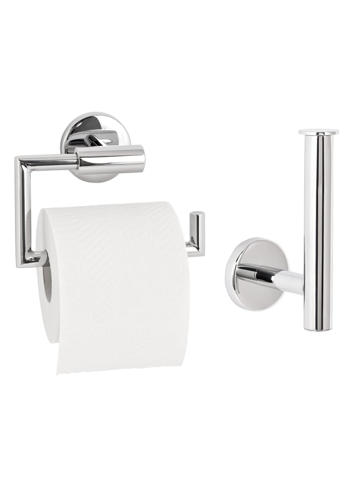 Toilettenpapierhalter LUCENTE 2er Set ca. 15,5 x 11 x 6 cm (B/H/T)